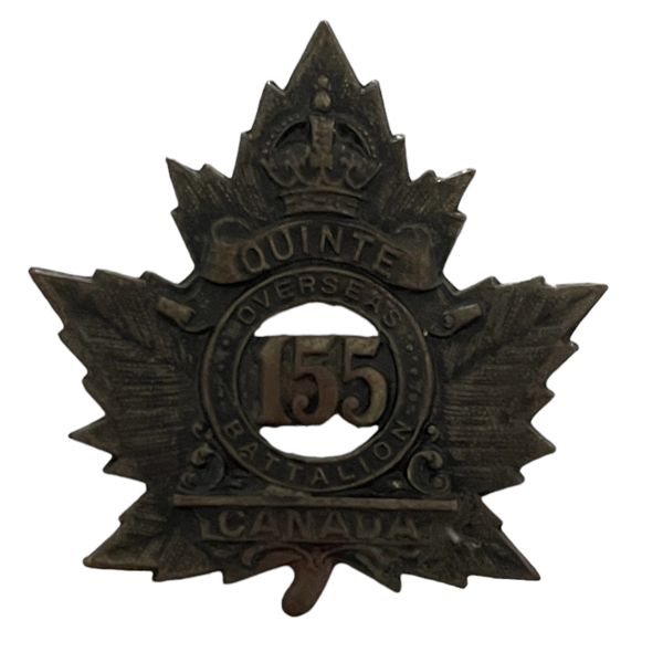 WW1 CEF 155th Battalion, Hastings, Cap Badge