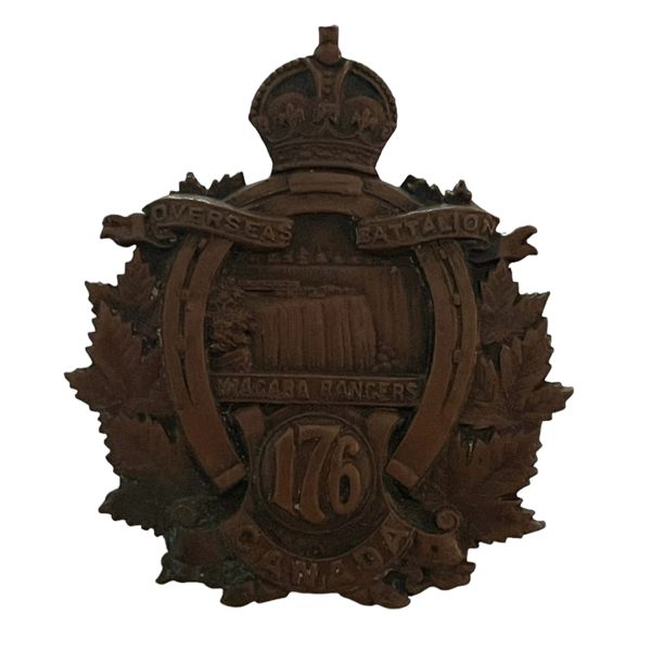 WW1 CEF 176th Battalion, Niagara Falls, Cap Badge