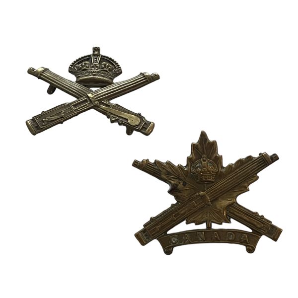 WW1 CEF Canadian Machine Gun Corps Cap Badge Lot