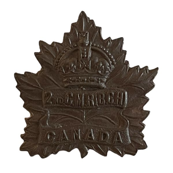 WW1 CEF 2nd Canadian Mounted Rifles (BCH) Cap Badge