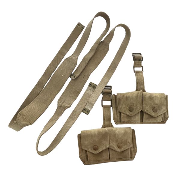 WW2 Canadian M37 Ammo Pouches & Braces