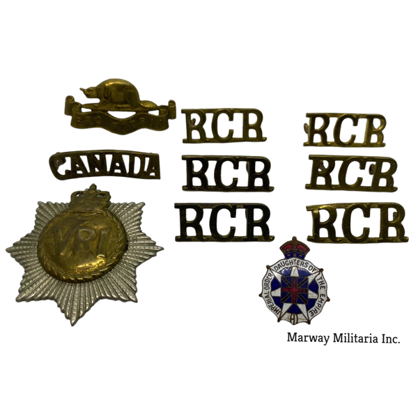 Lot of Military Badges Royal Canadian Regiment