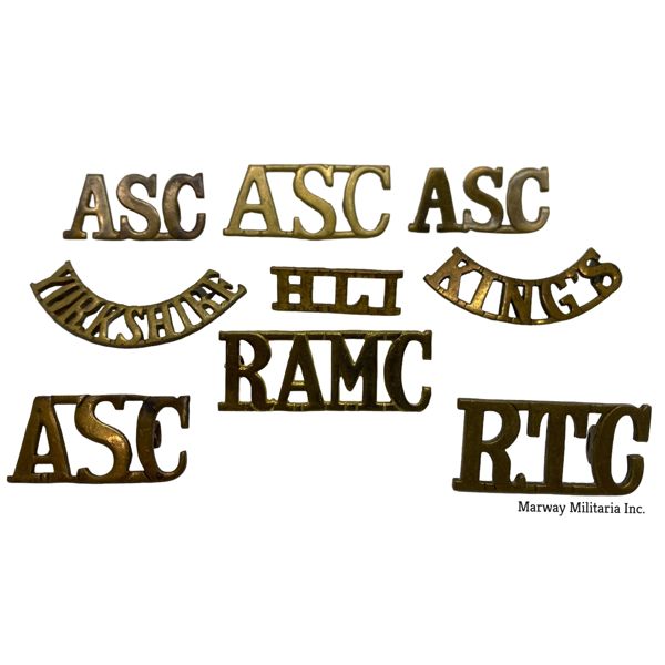 Lot of 9 British Shoulder Titles