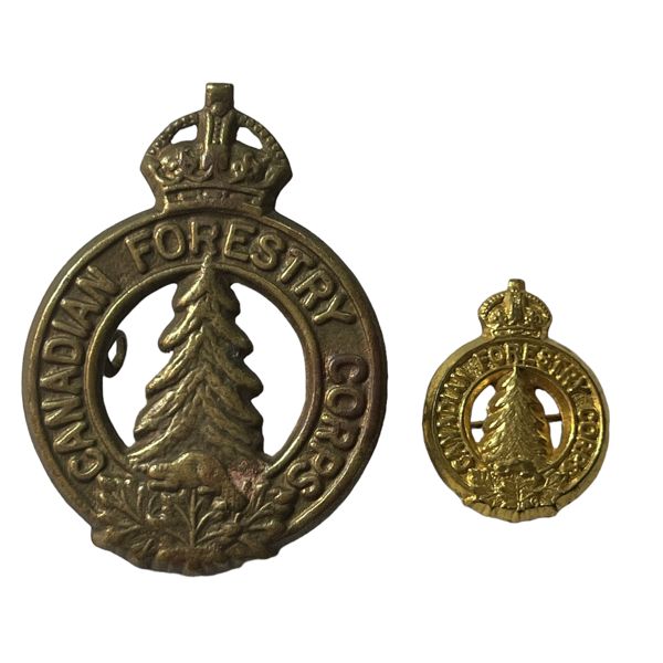 Canadian Forestry Corps Badge Lot
