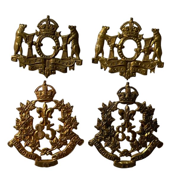 Lot of 4 Pre WW1 Collar Badges