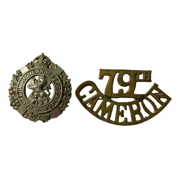 Pre WW1 79th Cameron Highlanders of Canada Badge Lot