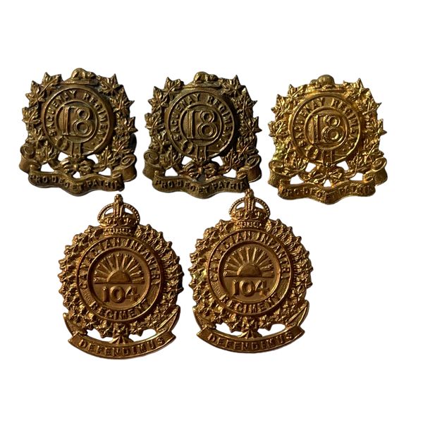 Pre WW1 Collar Badge Lot