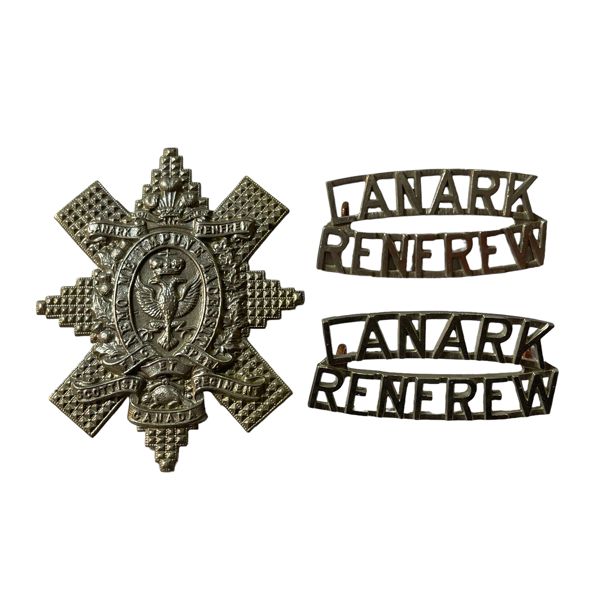 Lanark & Renfrew Scottish Regiment Badge Lot