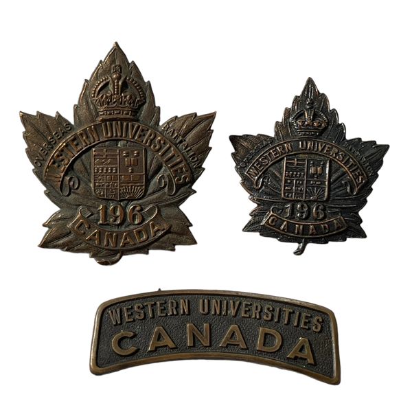 WW1 CEF 196th Battalion Badge Lot