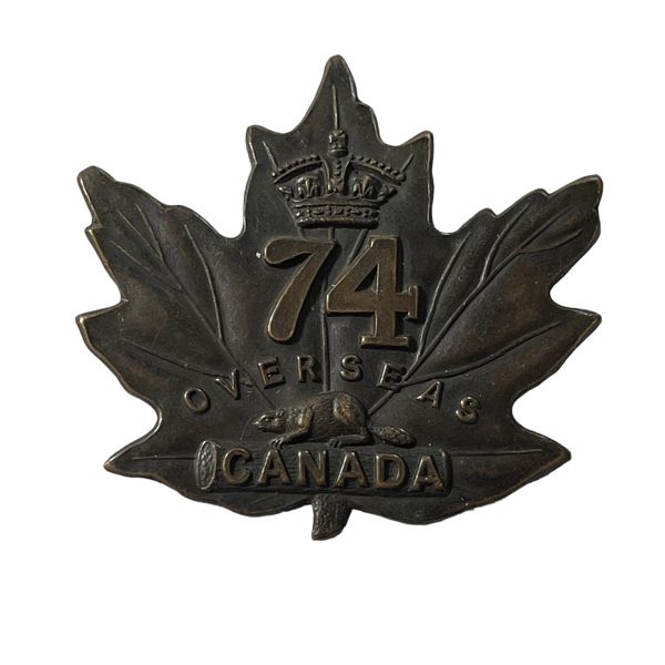 WW1 CEF 74th Battalion Cap Badge