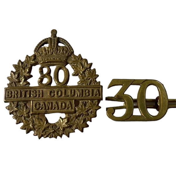 WW1 CEF 30th Battalion Badge Lot