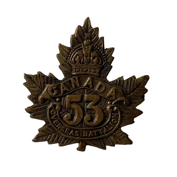WW1 CEF 53rd Battalion Cap Badge