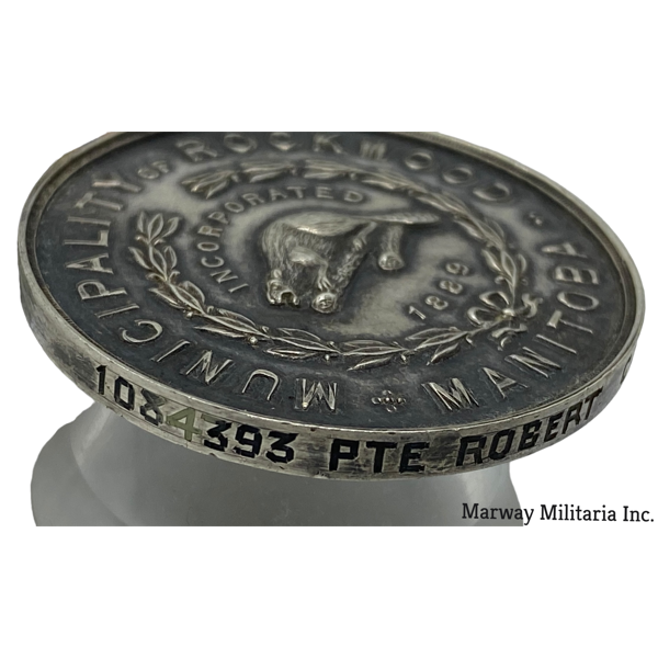 Rockwood Manitoba WW1 CEF Welcome Home Medallion