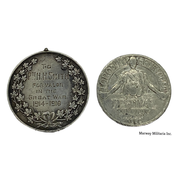 WW1 Welcome Home Medal & Toronto Home Comers Token Lot