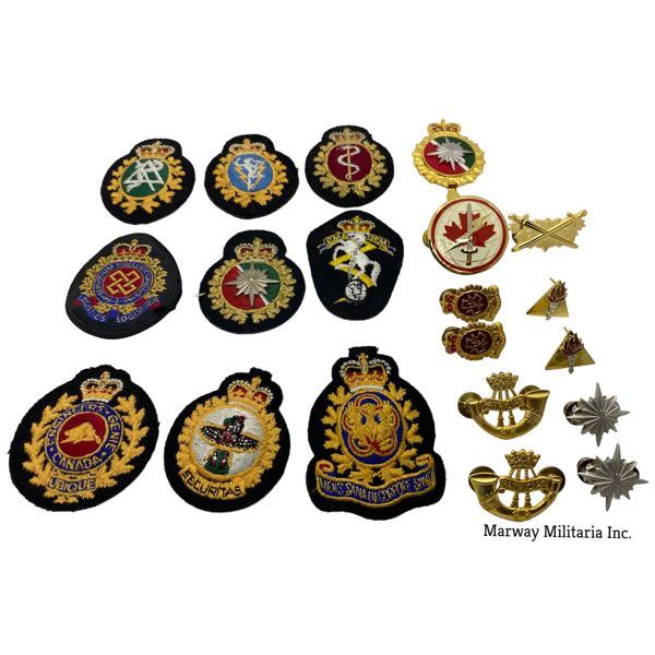 Lot of Canadian Military Regimental & Branch Badges