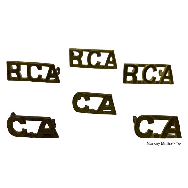 Lot of Canadian Artillery, Royal Canadian Artillery Shoulder Title Badges