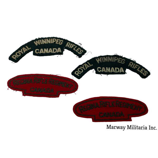 Regina Rifles & Royal Winnipeg Rifles Shoulder Title Lot
