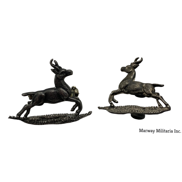 Pair of Officers Royal Canadian Dragoons Collar Badge Lot