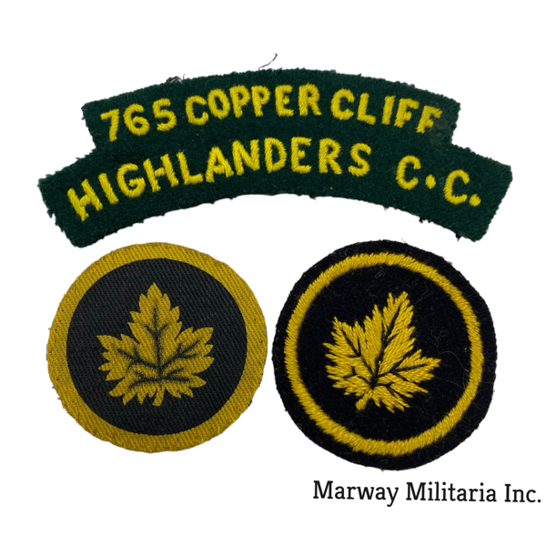 Canadian Army Cadet Shoulder Flash & WW2 HQ Flash