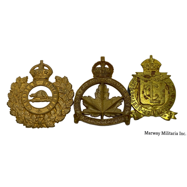 Lot of 3 Canadian Military Cap Badges