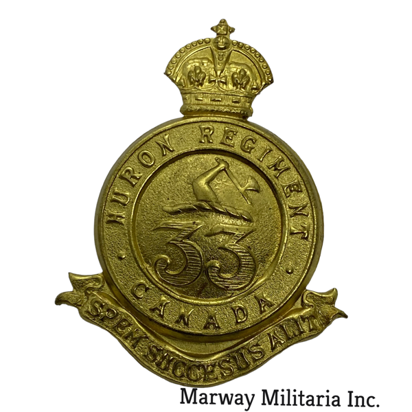 Pre WW1 33rd Huron Regiment Cap Badge