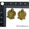 Image 2 : Pre WW1 33rd Huron Regiment OFFICERS Collar Badge Pair