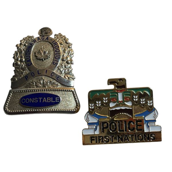 Native / Tribal First Nations Police and Caughnawaga - Iroquois Police Badge Lot