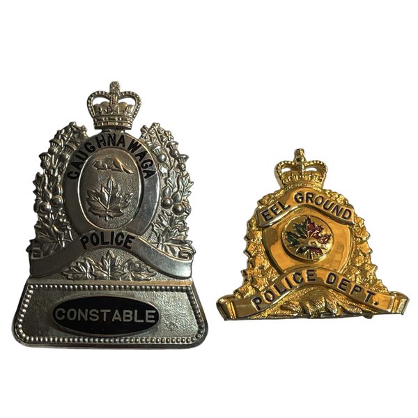 Native / Tribal Caughanwaga Police and Eel Ground Badge Lot