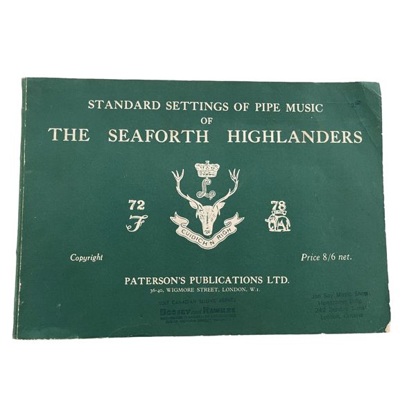 Standard Settings of Pipe Music of the Seaforth Highlanders. 
