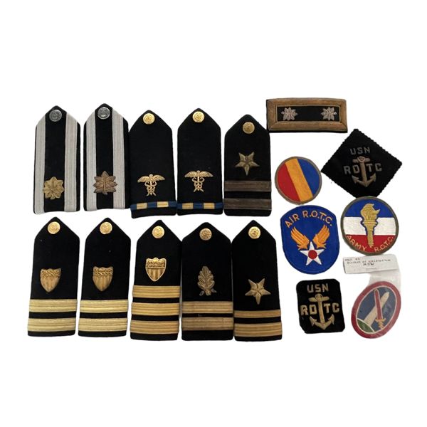 USA Officers Shoulder Boards & Cloth Badge Lot