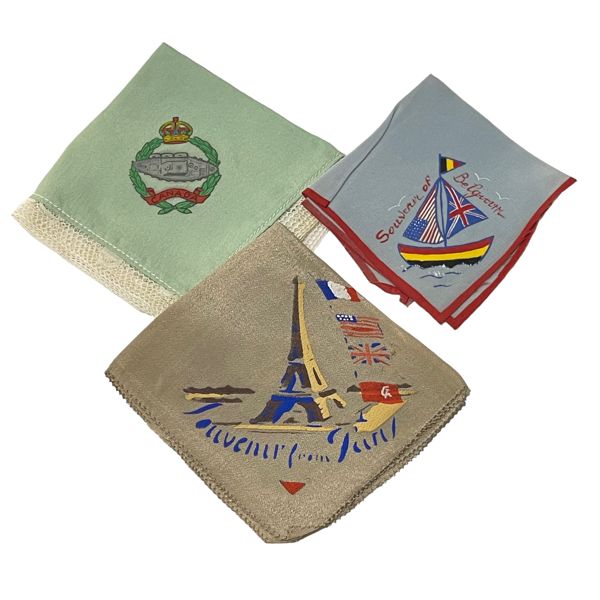 Lot of WW2 era Souvenir Handkerchiefs
