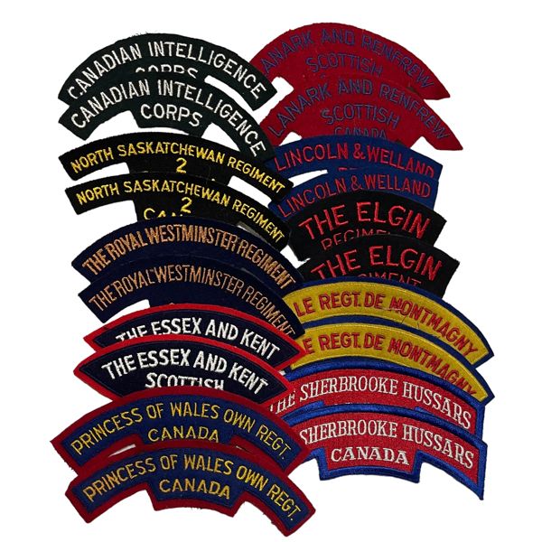 10 Pairs of Canadian Military Shoulder Flashes