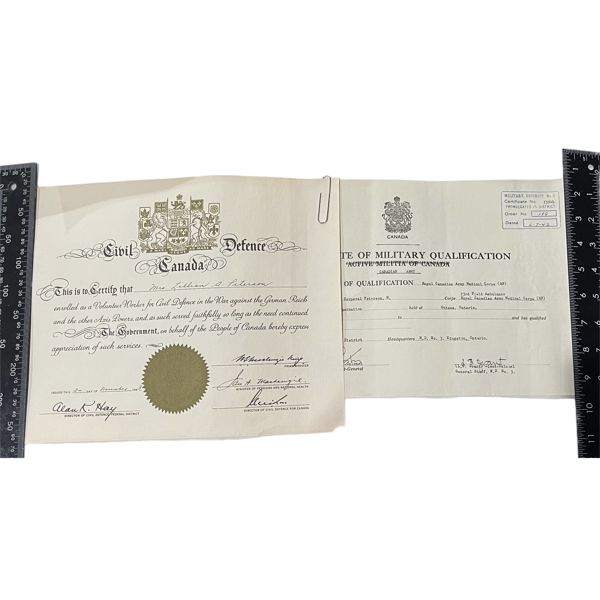 WW2 Discharge Certificate Lot