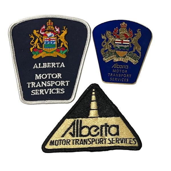 Alberta Motor Transport Service Badge & Patch Lot
