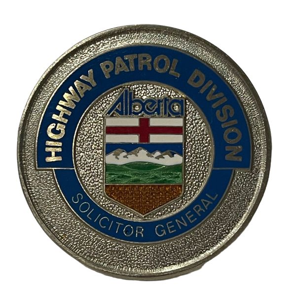 Alberta Solicitor General Highway Patrol Division Cap Badge