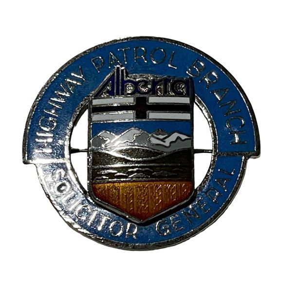 Alberta Solicitor General Highway Patrol Branch Cap Badge