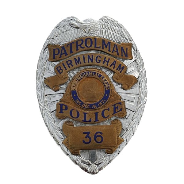 Birmingham Alabama Police Patrolman Badge 