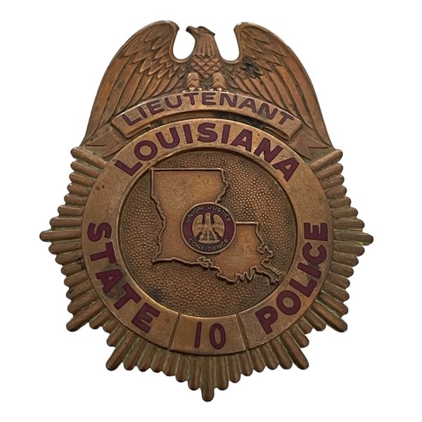 Louisiana State Police Lieutenant Badge 