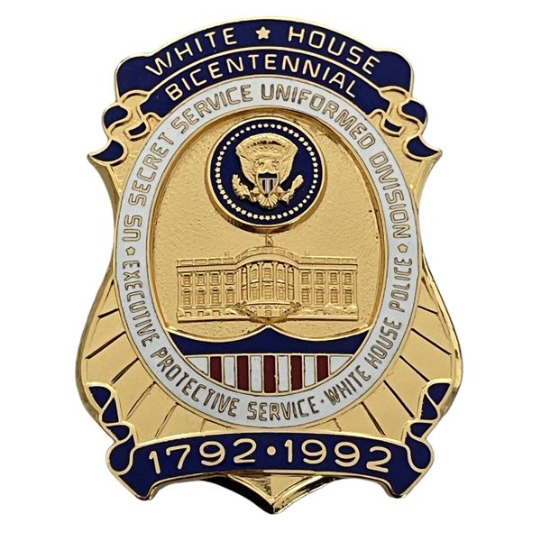 White House Bicentennial 1792-1992 Police Badge