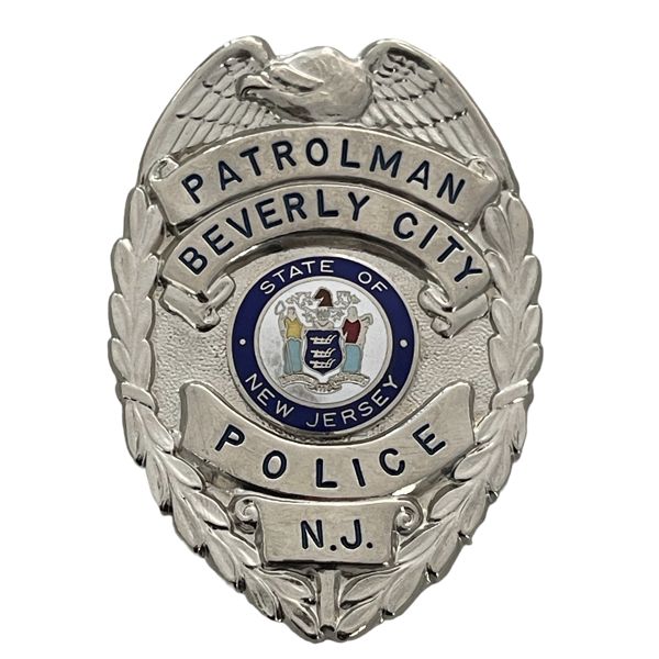 Beverly City New Jersey Police Badge