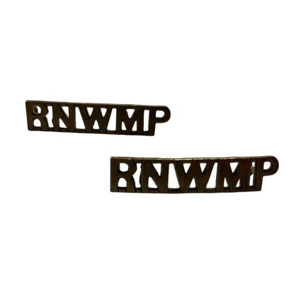 RNWMP Royal North West Mounted Police Shoulder Badge Pair