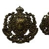 Image 2 : RNWMP Royal North West Mounted Police Cap Badge and Matching Shoulder Badge Pair