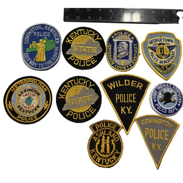 Lot of 10 Kentucky State USA Police Patches 