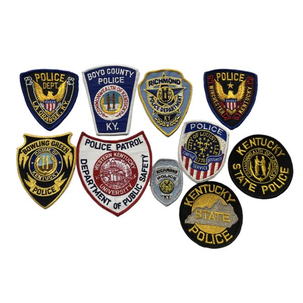 Lot of 10 Kentucky State USA Police Patches 