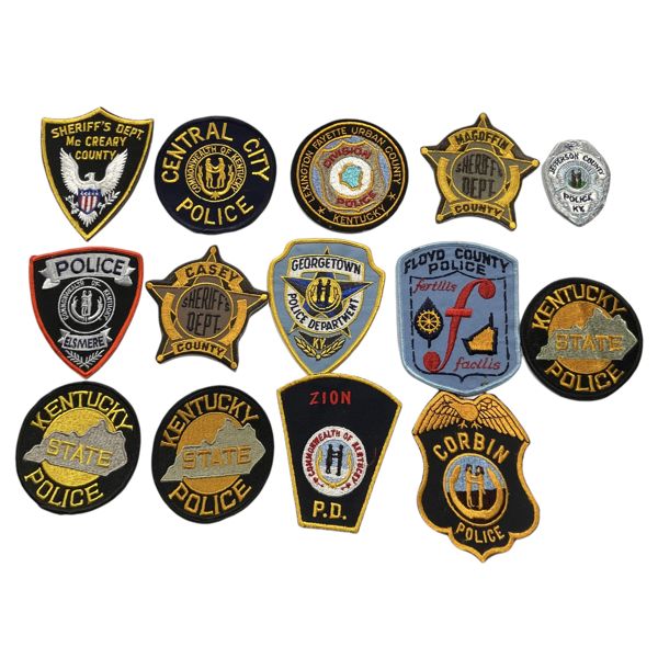 Lot of 14 Kentucky State USA Police Patches 