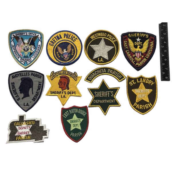 Lot of 10 Louisiana State Police Patches