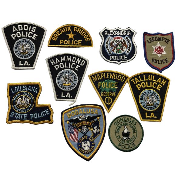 Lot of 10 Louisiana State Police Patches