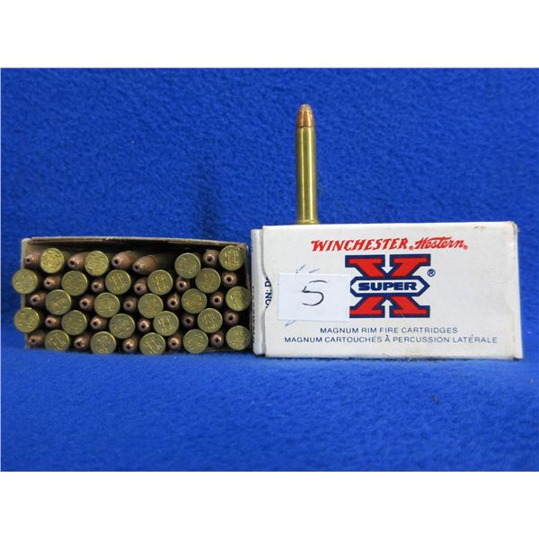 22 WMR 40gr Magnum JHP Winchester Western Cartridges