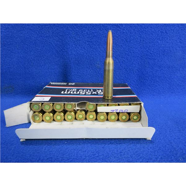 6.5X55MM 139gr SP Century Cartridges - Box of 20