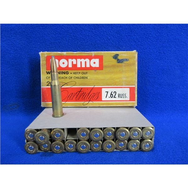 7.62 Russ 180gr SP BT Norma Cartridges - Box of 20